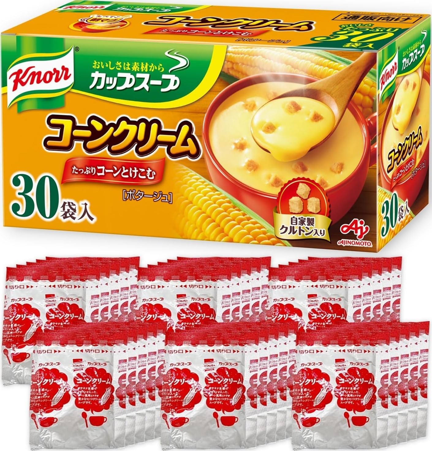 Amazon | クノール カップスープ コーンクリーム 30袋入 通販限定 野菜